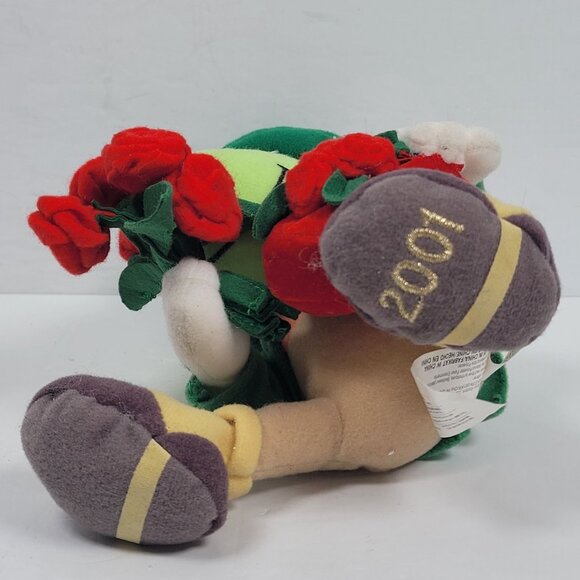 Disney Jiminy Cricket Plush Toy With Hat & Roses Green/Red 2001 - Picture 3 of 4